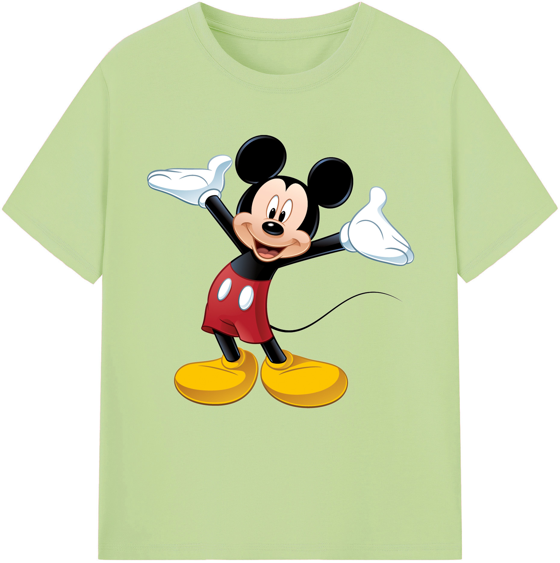 （画像用） ミッキーマウス Mickey Mouse 綿100％半袖Tシャツ（フロントプリント）